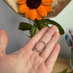 Pandora Silver Beaded Ring size 7